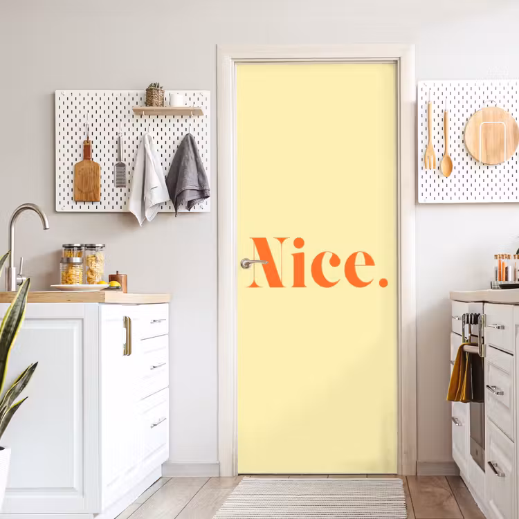 Deursticker - Nice - Oranje - Geel - Minimalistisch — 7