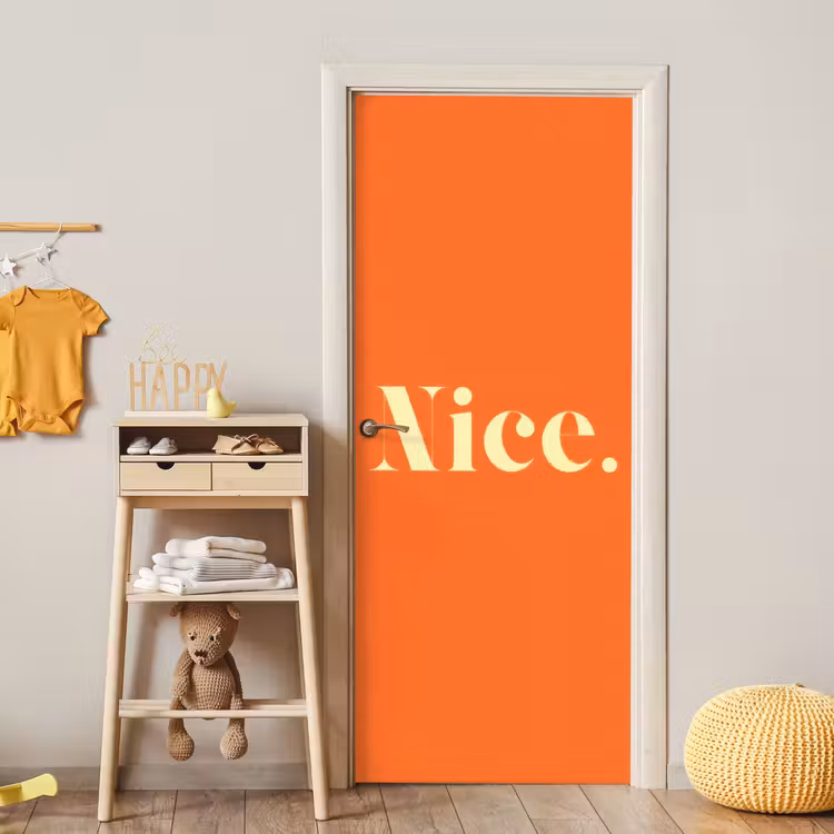 Deursticker - Oranje - Gebroken wit - Nice — 6