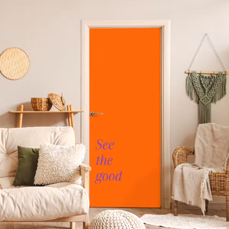 Deursticker - See te good - Paars - Oranje — 4