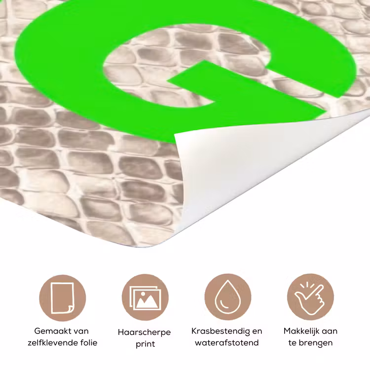 Deursticker - Slangenprint - SWAG - Neon - Groen — 3