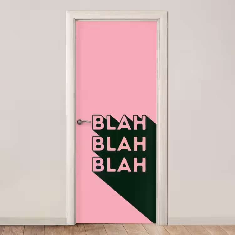 Deursticker - Tekst - Grafisch - Groen - Schaduw — 1