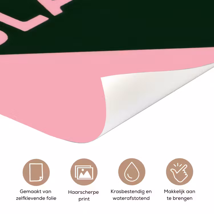 Deursticker - Tekst - Grafisch - Groen - Schaduw — 3