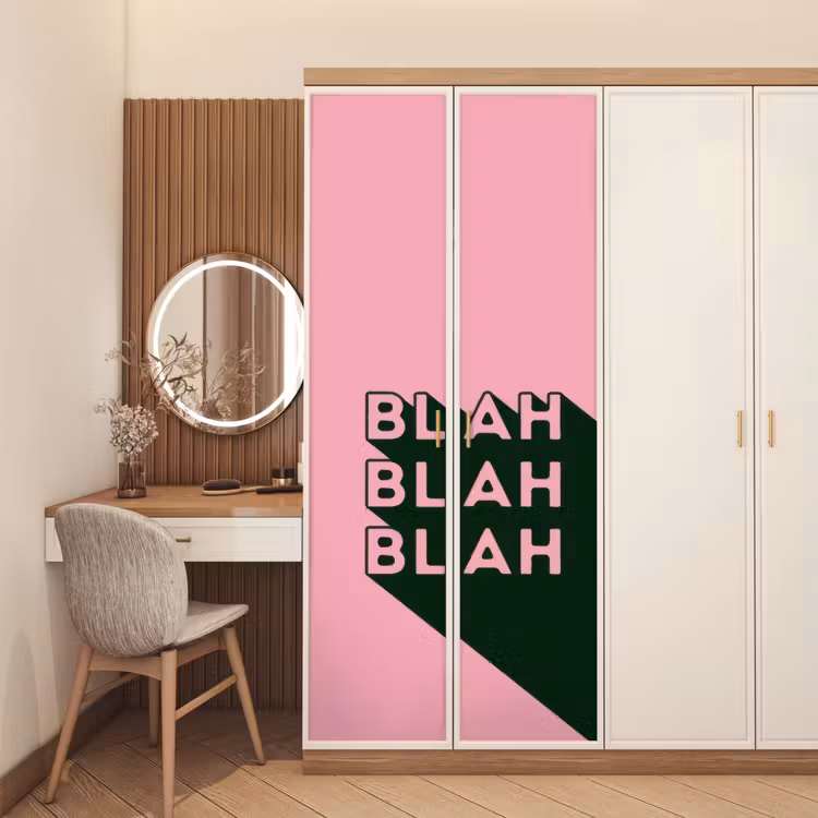 Deursticker - Tekst - Grafisch - Groen - Schaduw — 5