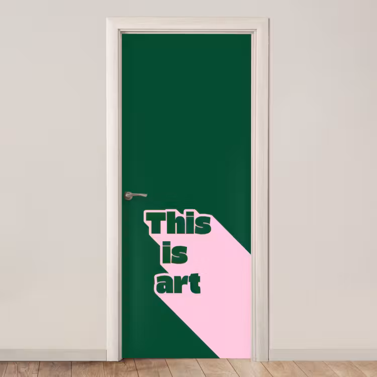 Deursticker - This is art - Schaduw - Roze — 1