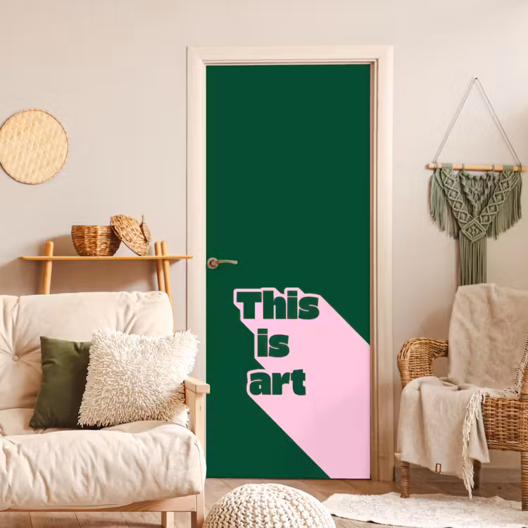 Deursticker - This is art - Schaduw - Roze — 4
