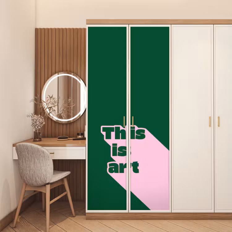 Deursticker - This is art - Schaduw - Roze — 5