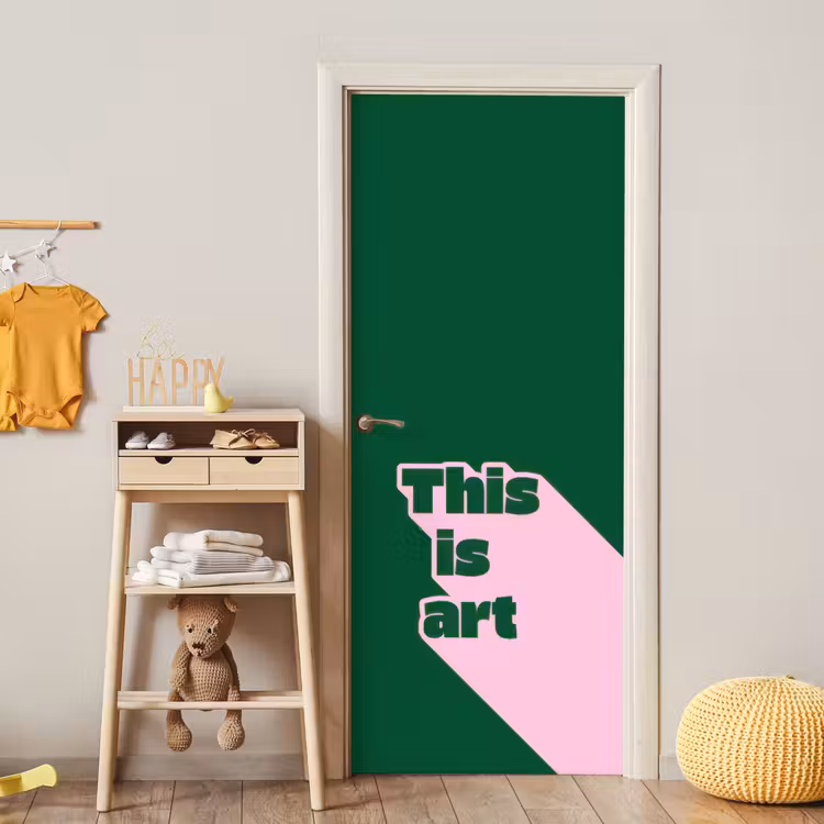 Deursticker - This is art - Schaduw - Roze — 6