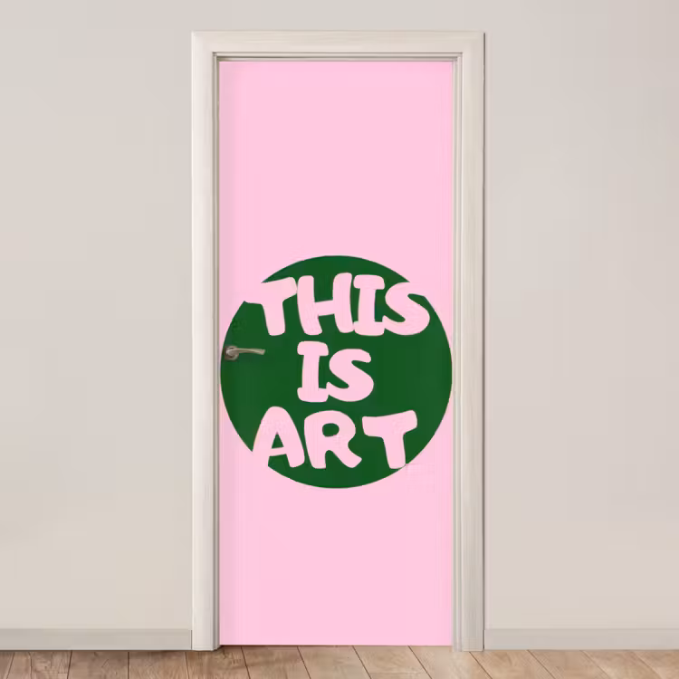 Deursticker - This is art - Tekst - Cirkel - Groen — 1