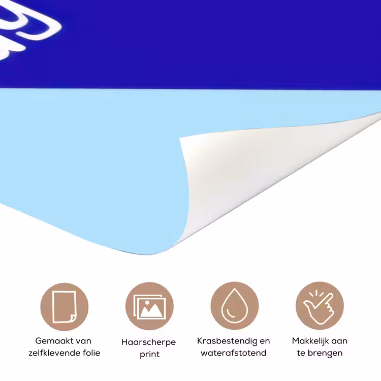 Deursticker - Today is a good day - Blauw - Schaduw — 3