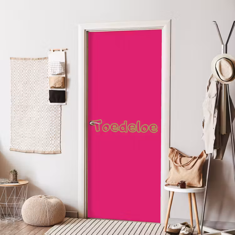 Deursticker - Toedeloe - Groen - Roze — 8