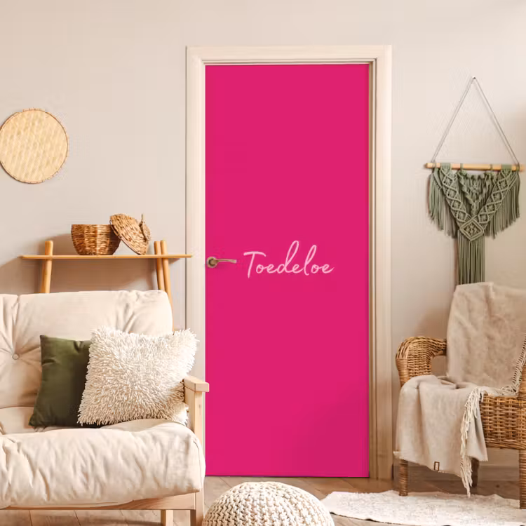 Deursticker - Toedeloe - Roze — 4