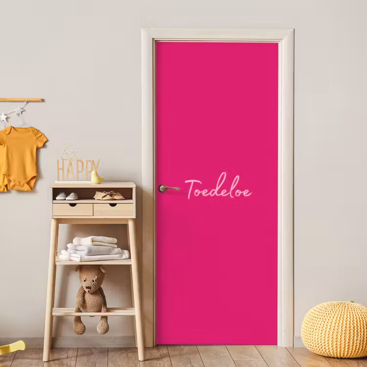 Deursticker - Toedeloe - Roze — 6