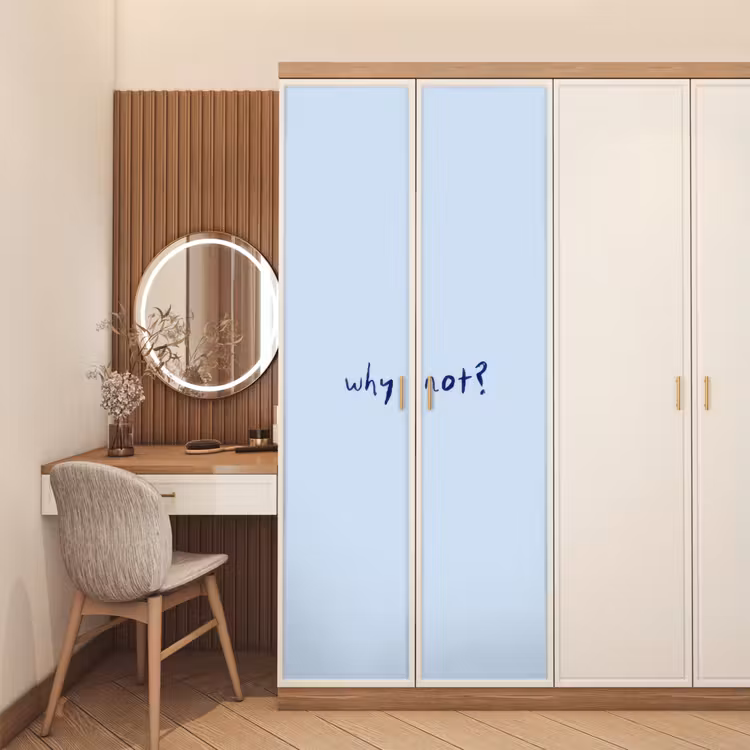 Deursticker - Why not - Blauw - Donker blauw - Quote — 5