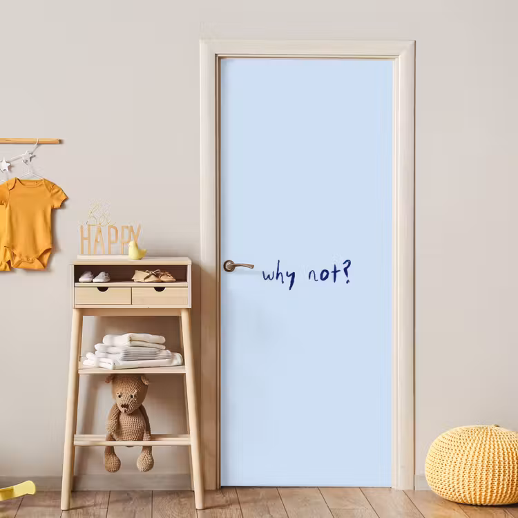 Deursticker - Why not - Blauw - Donker blauw - Quote — 6