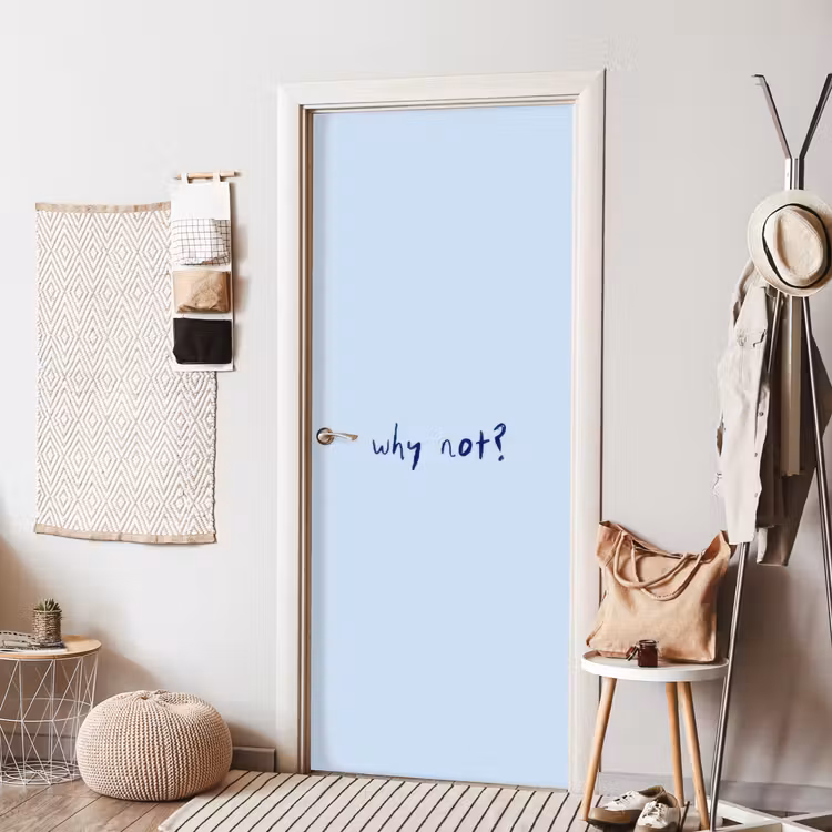 Deursticker - Why not - Blauw - Donker blauw - Quote — 8