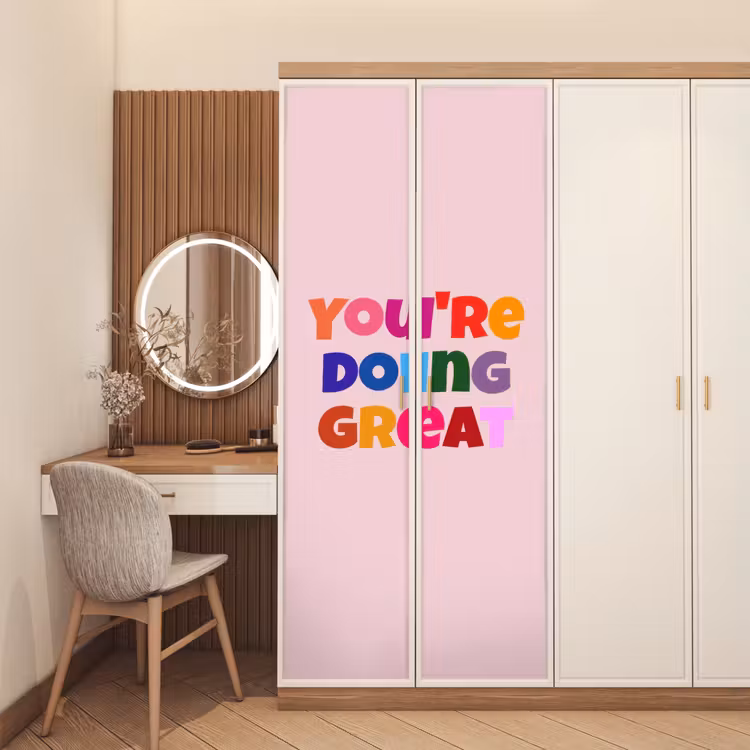 Deursticker - You're doing great - Roze - Kleurrijk — 5