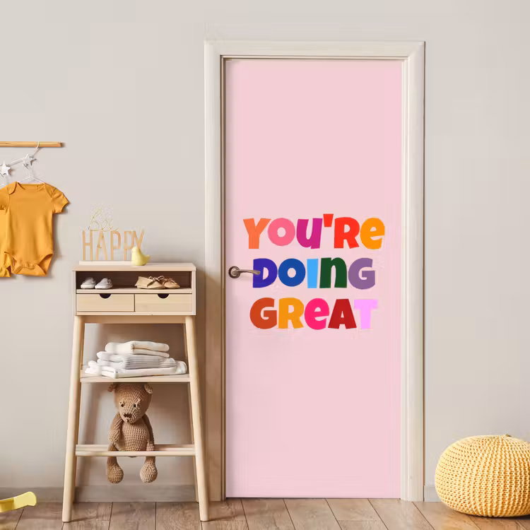Deursticker - You're doing great - Roze - Kleurrijk — 6