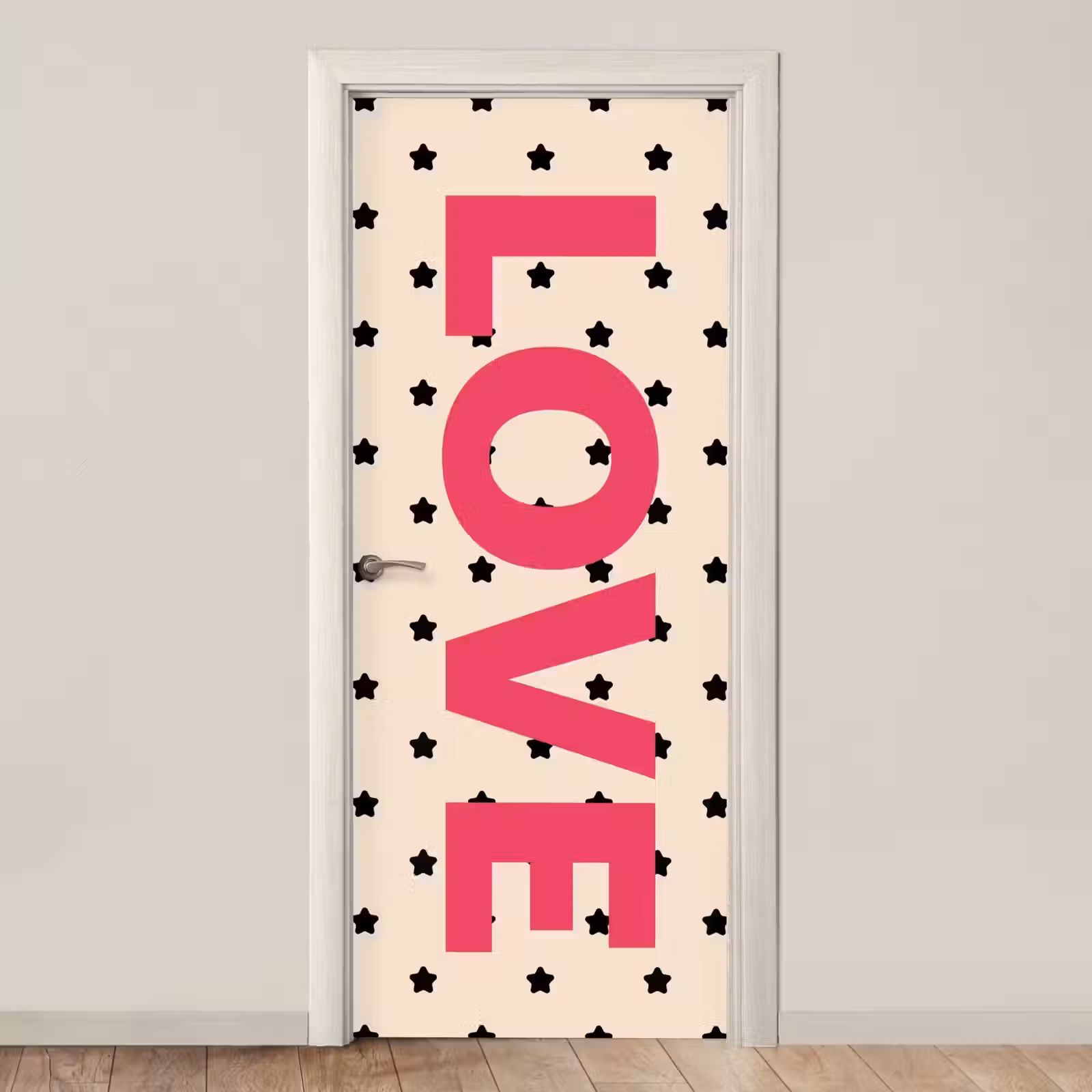 Deursticker - Love - Stippen - Roze — 1