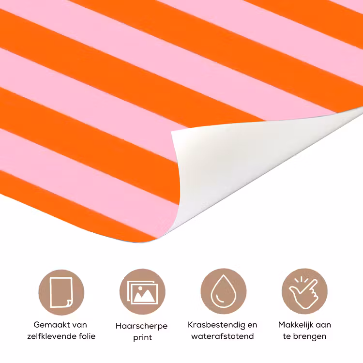 Deursticker - Patroon - Oranje - Fijn - Strepen — 3
