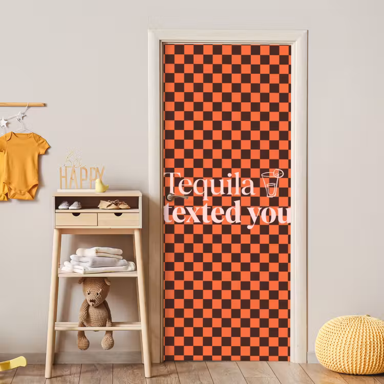 Deursticker - Tequila texted you - Glas - Vierkanten - Oranje — 6