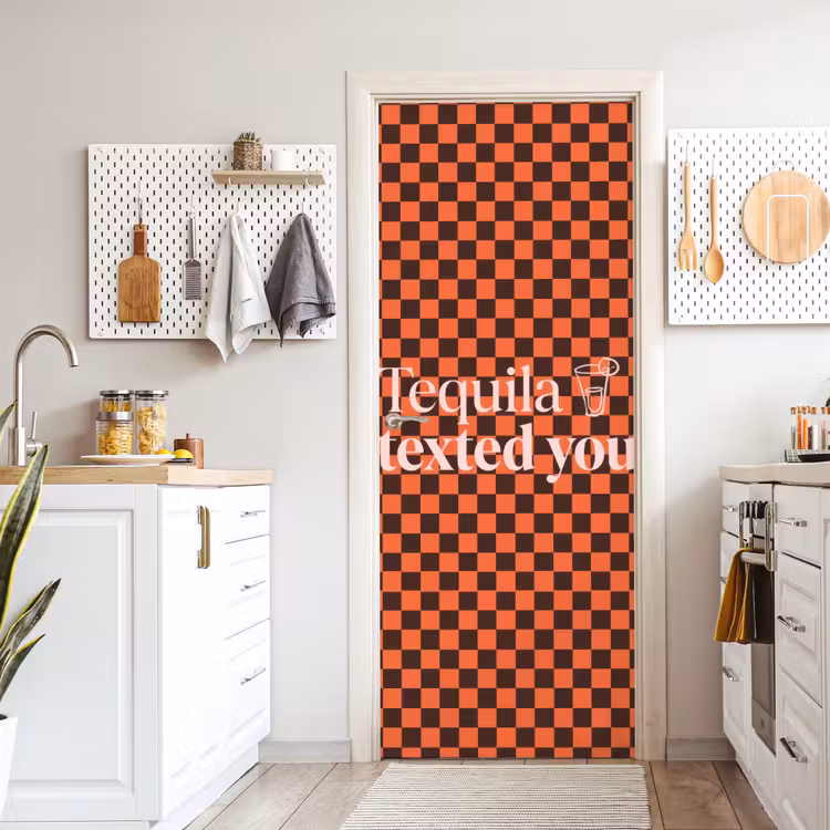 Deursticker - Tequila texted you - Glas - Vierkanten - Oranje — 7