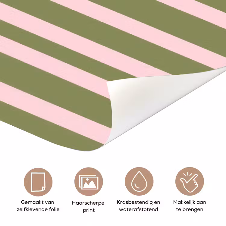 Deursticker - What's the best that could happen - Strepen - Groen - Roze — 3