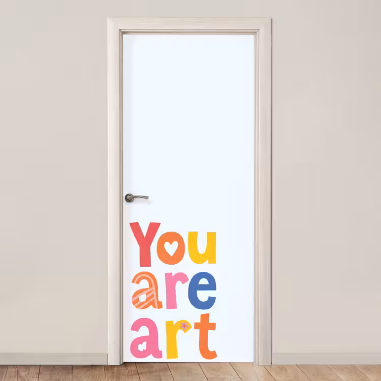 Deursticker - You are art - Kleurrijk - Grafisch — 1