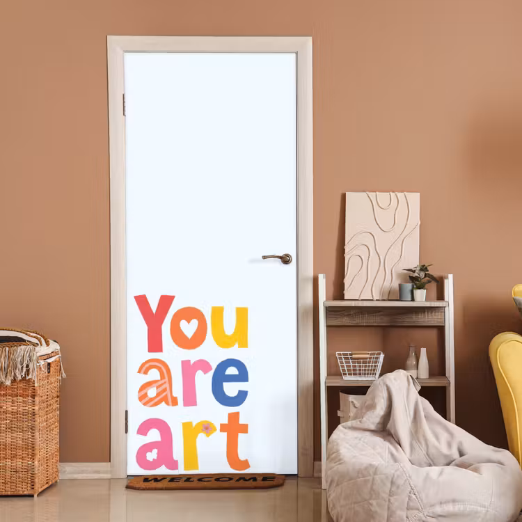 Deursticker - You are art - Kleurrijk - Grafisch — 2