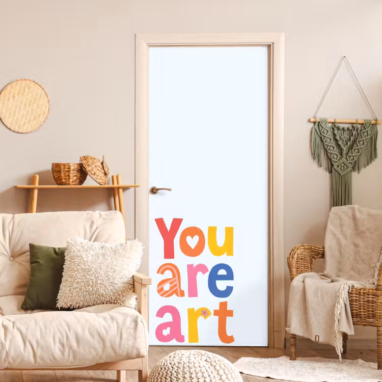 Deursticker - You are art - Kleurrijk - Grafisch — 4