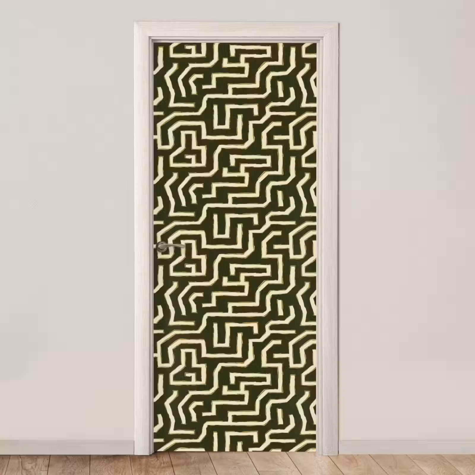 Deursticker - Lijnen - Abstract - Groen — 1