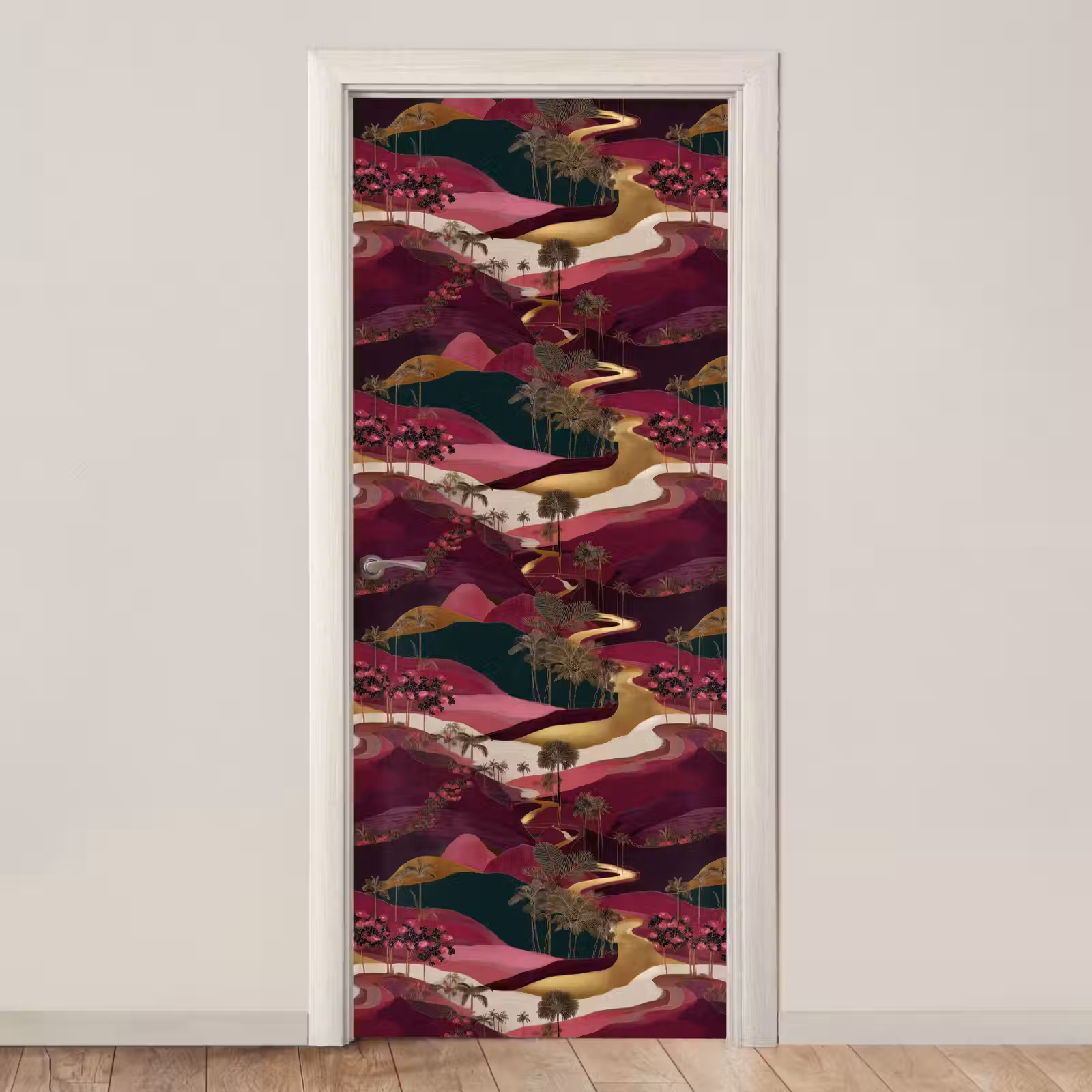 Deursticker - Magisch - Palmbomen - Goud — 1