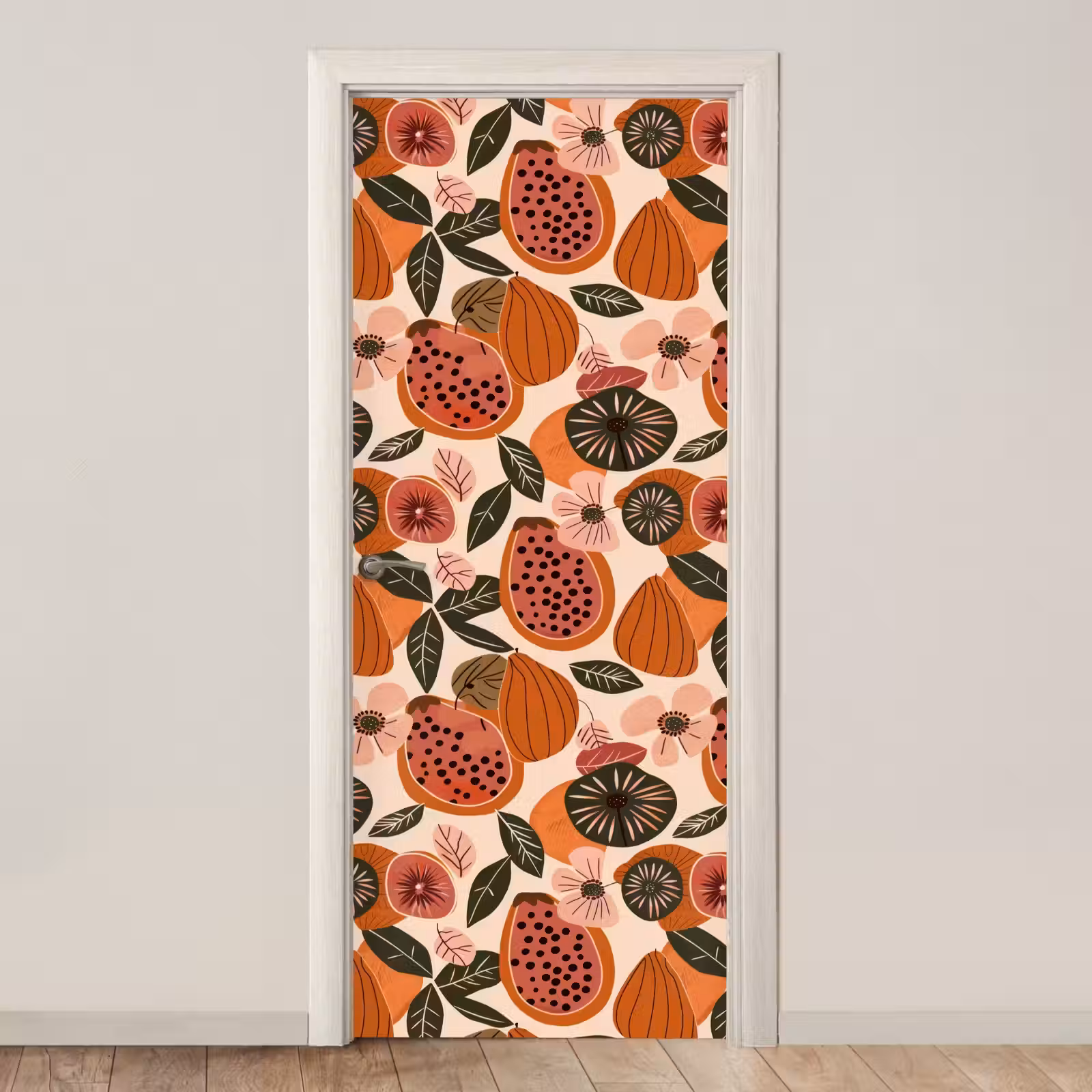 Deursticker - Papaja - Bloesem - Oranje — 1