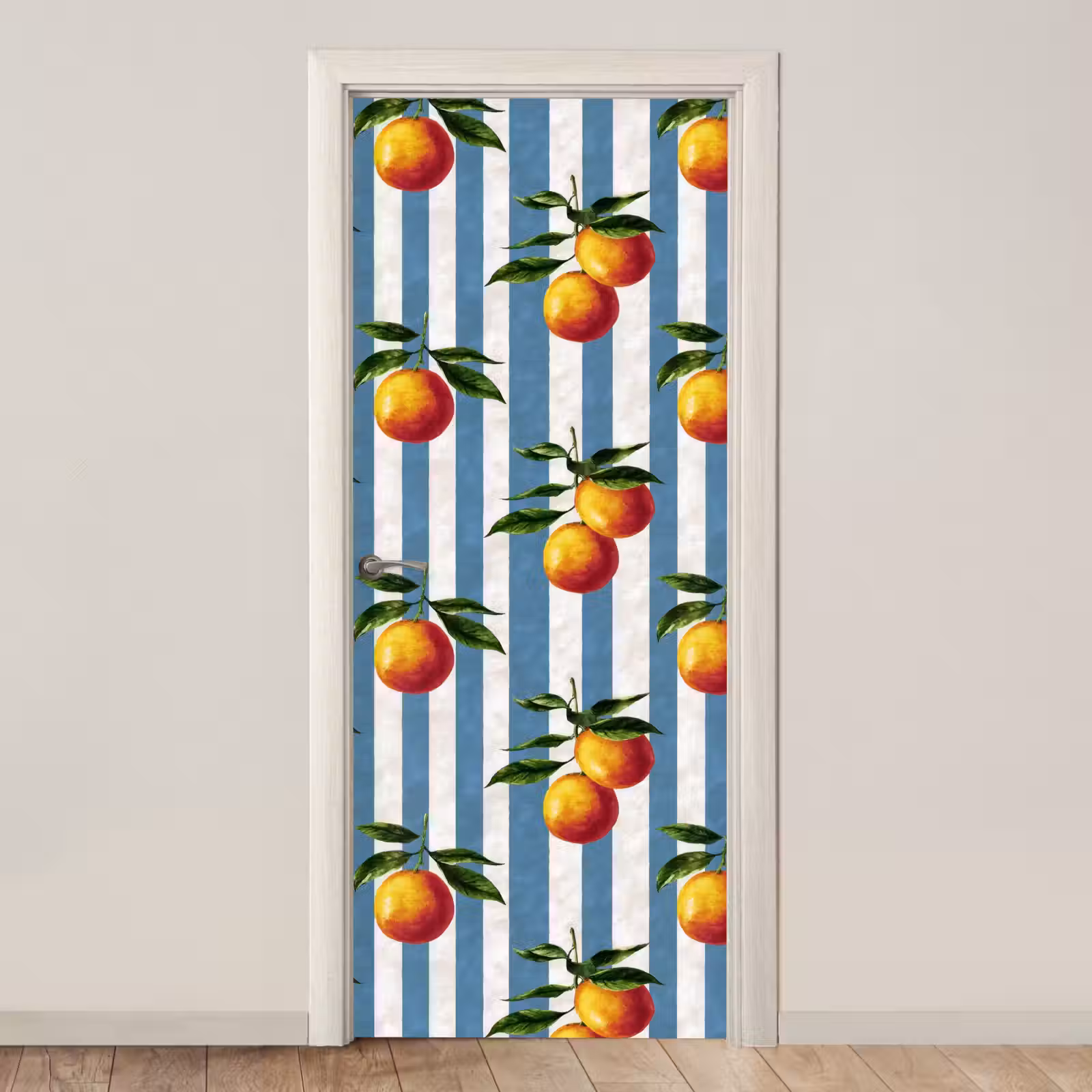 Deursticker - Strepen - Citroen - Blauw — 1