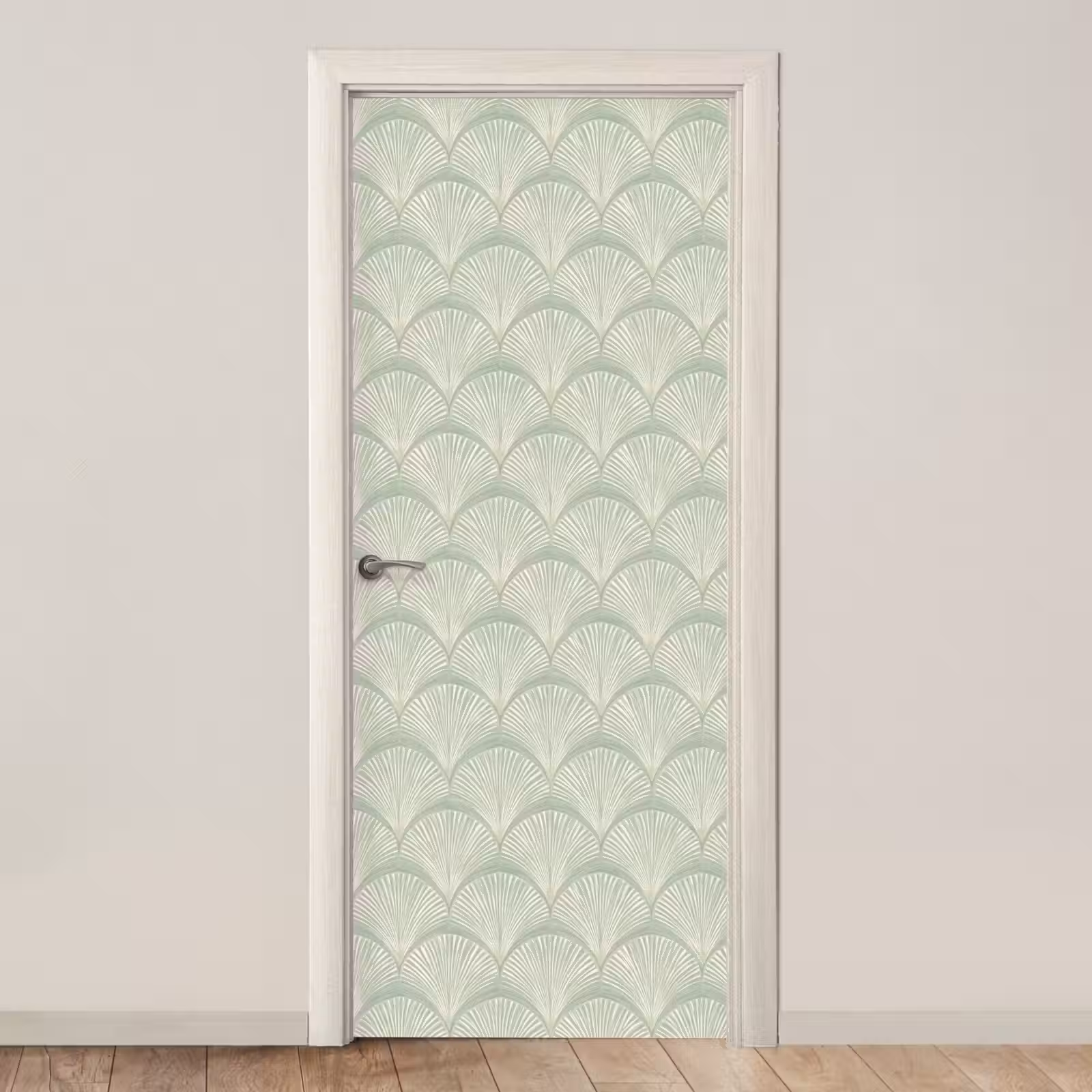 Deursticker - Waaiers - Patroon - Groen — 1