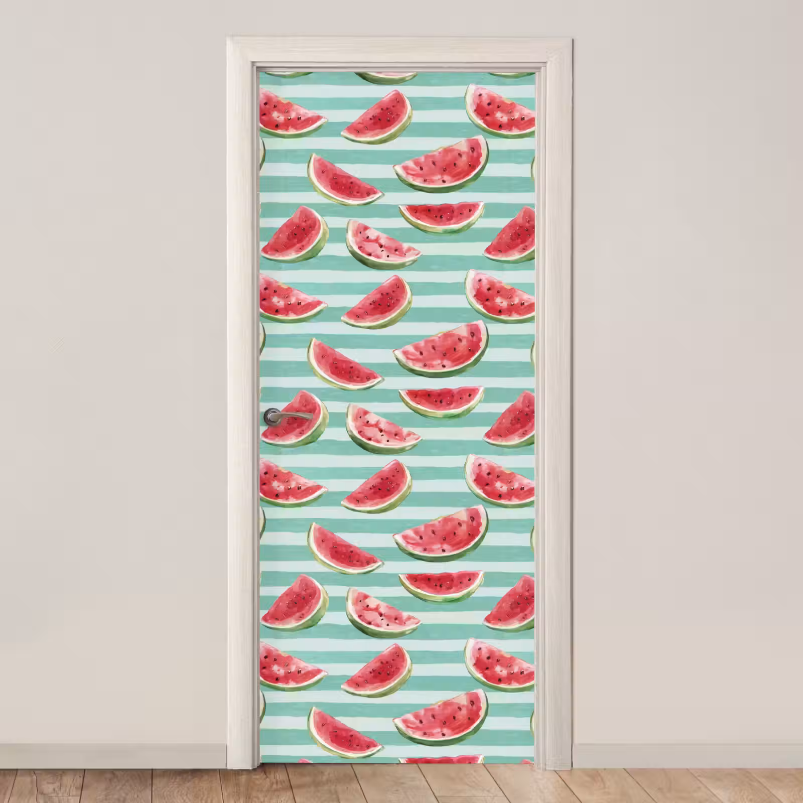 Deursticker - Watermeloen - Strepen - Groen — 1