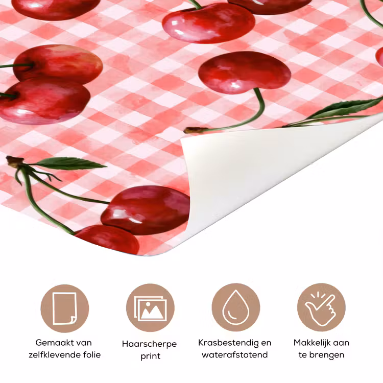 Deursticker - Kersen - Blokken - Rood — 3