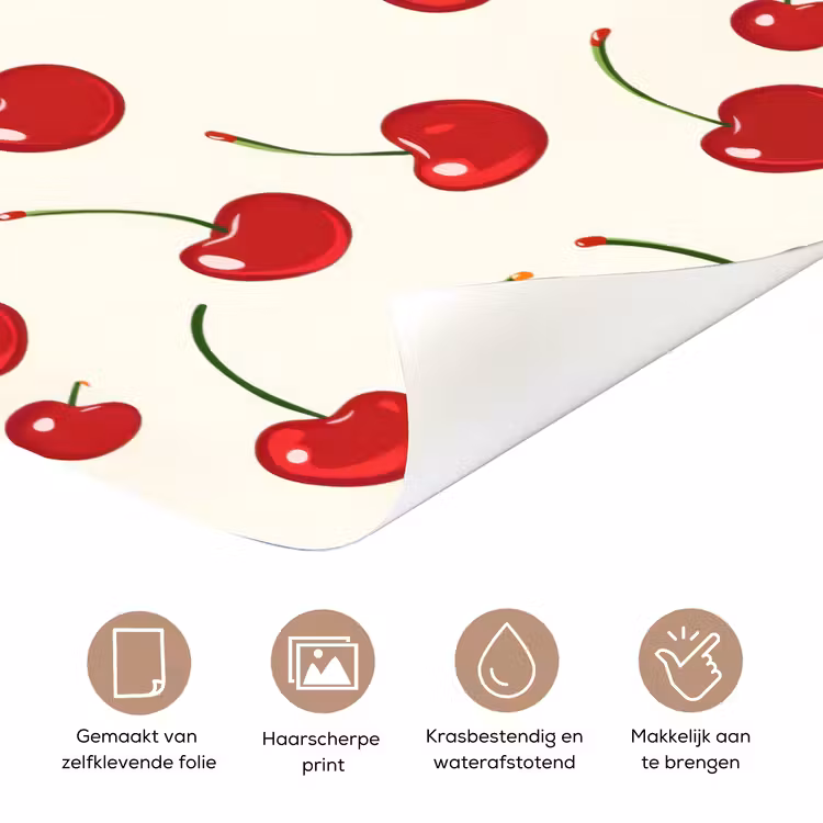 Deursticker - Kersen - Minimalistisch - Rood — 3