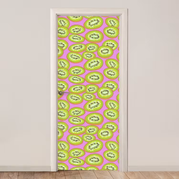 Deursticker - Kiwi - Speels - Groen — 1