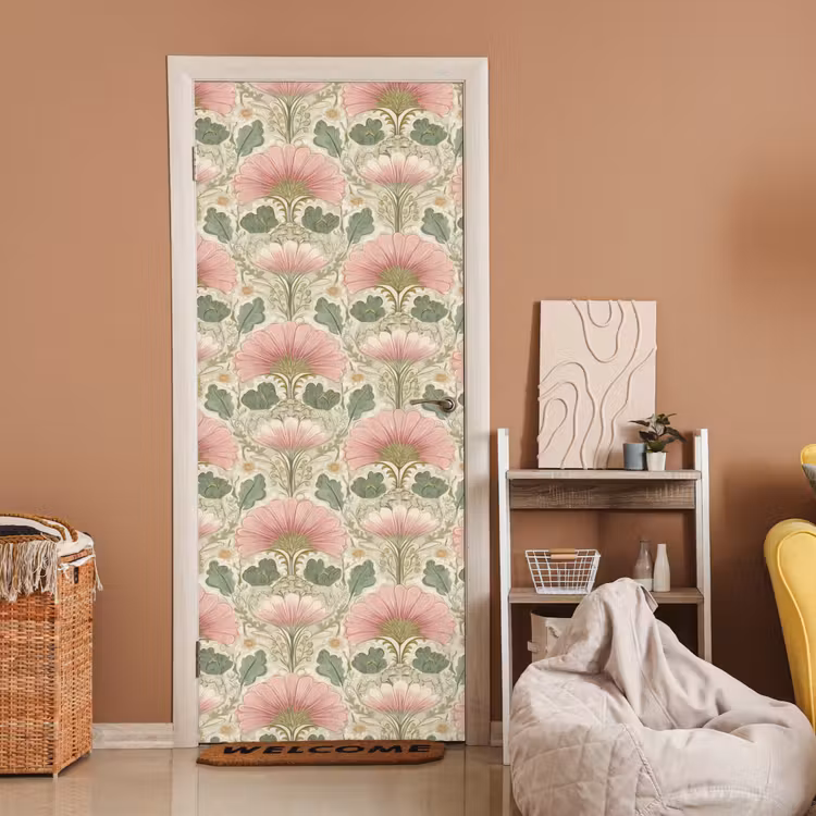 Deursticker - Klassiek - Patroon - Roze — 2
