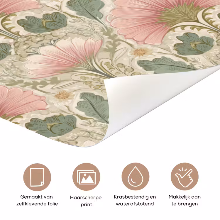 Deursticker - Klassiek - Patroon - Roze — 3