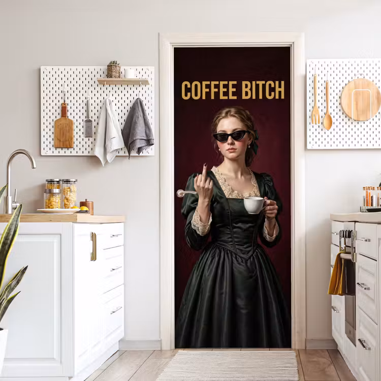Deursticker - Koffie - Vrouw - Middelvinger — 7