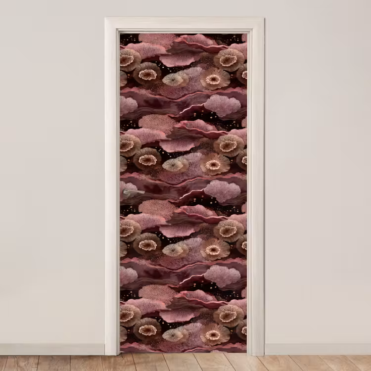 Deursticker - Koraal - Organisch - Roze — 1