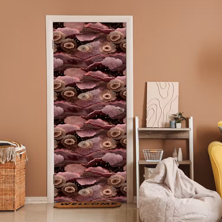 Deursticker - Koraal - Organisch - Roze — 2
