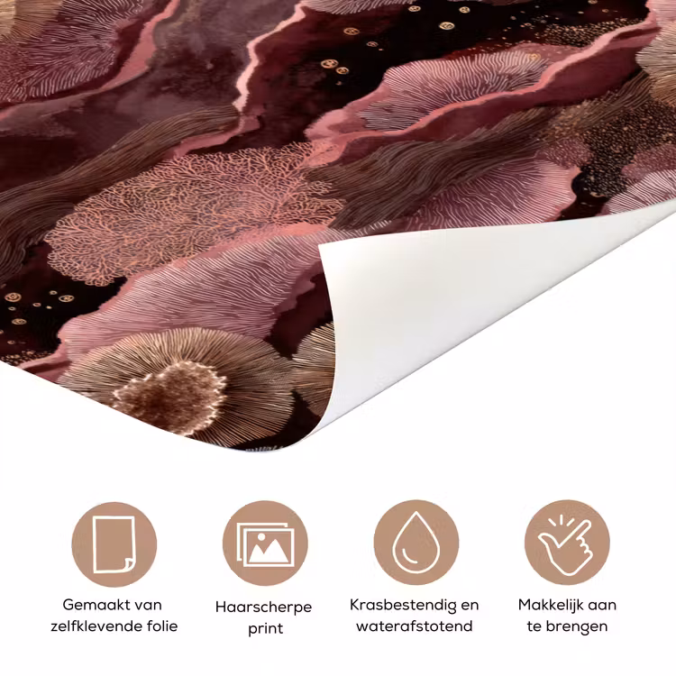 Deursticker - Koraal - Organisch - Roze — 3