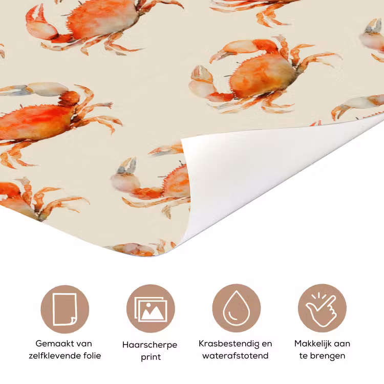 Deursticker - Krabben - Patroon - Oranje — 3