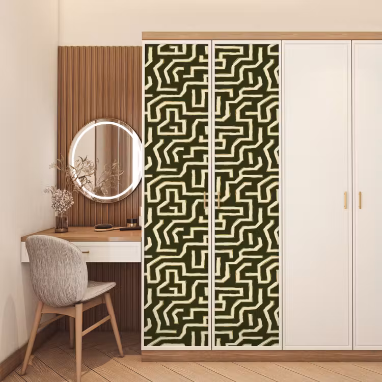 Deursticker - Lijnen - Abstract - Groen — 5