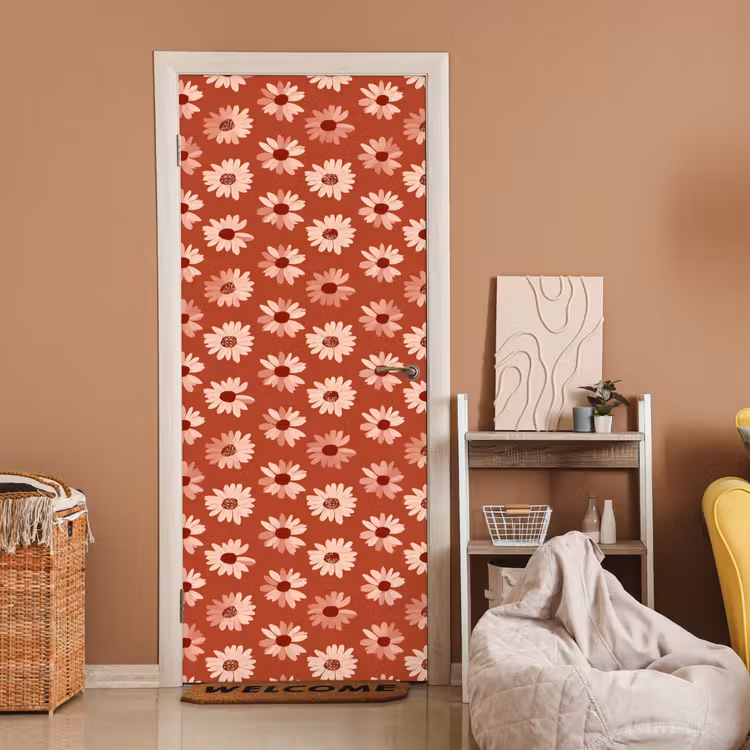 Deursticker - Madelief - Retro - Terracotta — 2