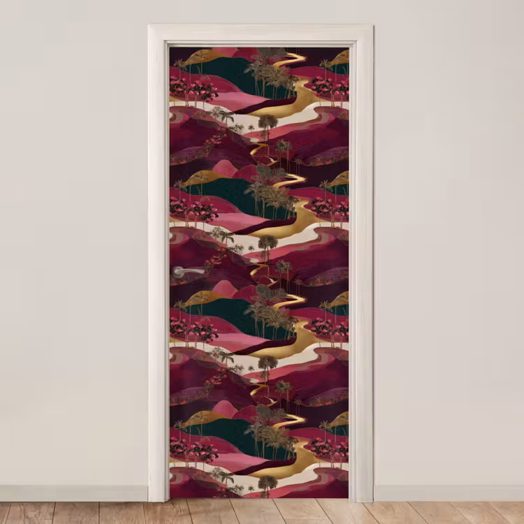 Deursticker - Magisch - Palmbomen - Goud — 1