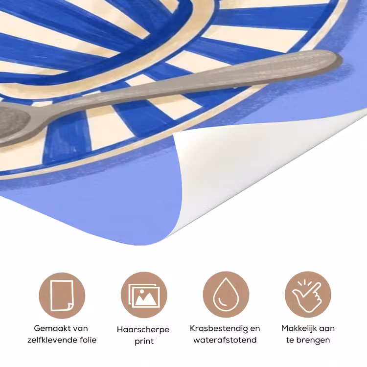 Deursticker - Mok - Koffie - Vrouw - Paars — 3