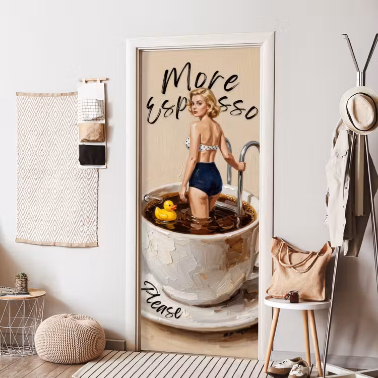 Deursticker - More espresso - Koffie - Eend — 8